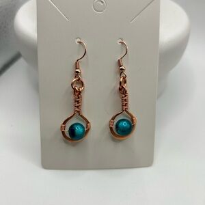 Elegant Copper and Turquoise Earrings